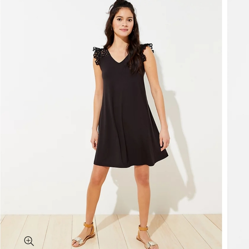 NWT Loft lace Ruffle swing dress in XL